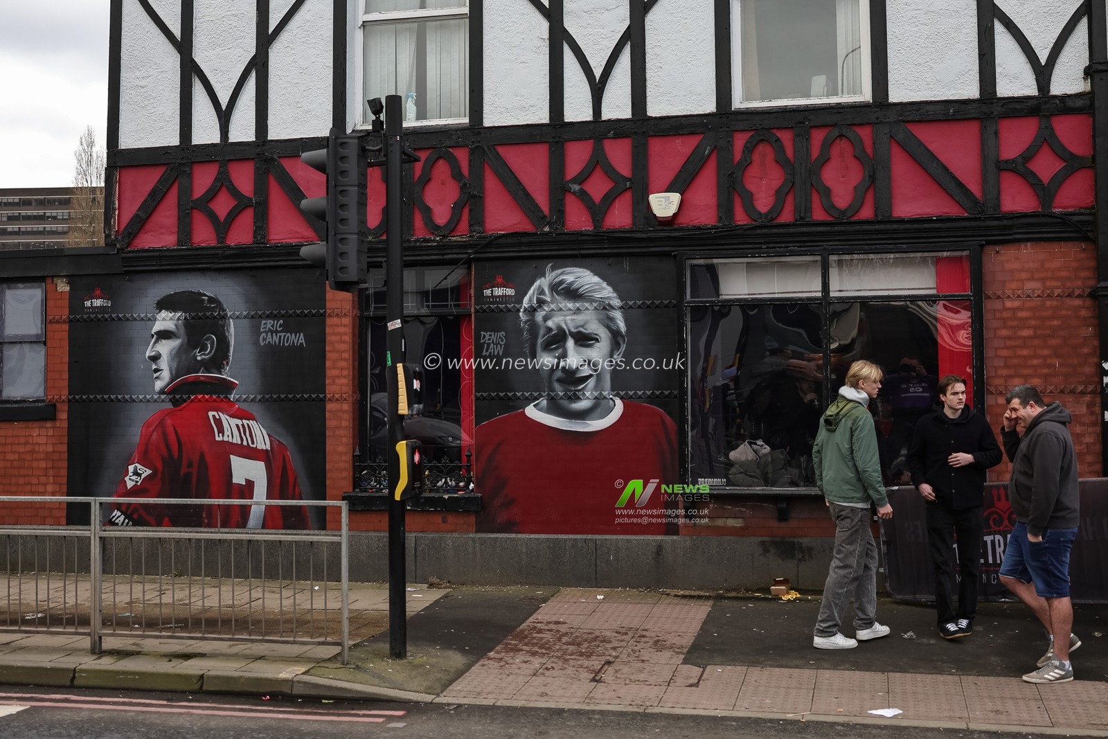 Eric Cantona and Denis Law mural during the Premier League match Manchester United vs Crystal Palace at Old Trafford, Manchester, United Kingdom on 01 March 2026

(Photo by Mark Cosgrove/News Images)