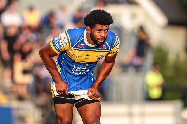 Kallum Watkins of Leeds Rhinos during the Betfred Super League round 19 match Leeds Rhinos vs Salford Red Devils at Headingley Stadium, Leeds, United Kingdom, 18th July 2025

(Photo by Alfie Cosgrove/News Images)