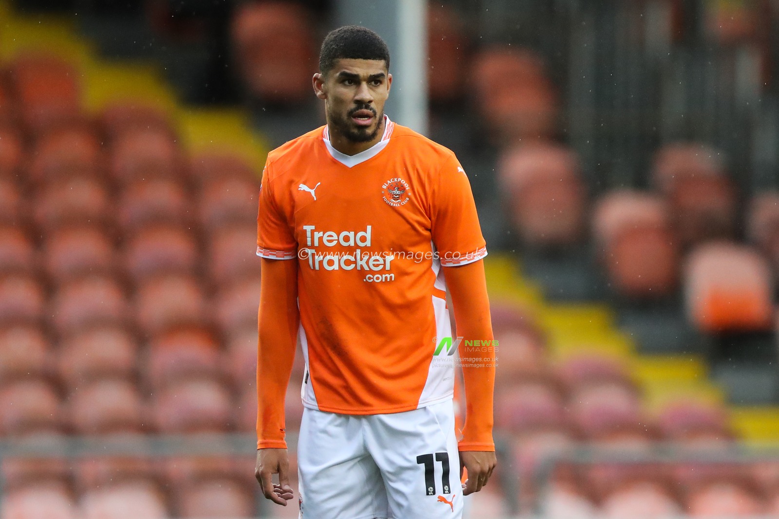 Ashley Fletcher of Blackpool during the Emirates FA Cup 2nd Round match Blackpool vs Birmingham City at Bloomfield Road, Blackpool, United Kingdom, 1st December 2024

(Photo by Gareth Evans/News Images)