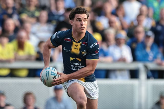 Brodie Croft of Leeds Rhinos breaks with the ball during the Betfred Super League round 12 match Leeds Rhinos vs Huddersfield Giants at AMT Headingley Stadium, Leeds, United Kingdom on 22 May 2026

(Photo by Mark Cosgrove/News Images)