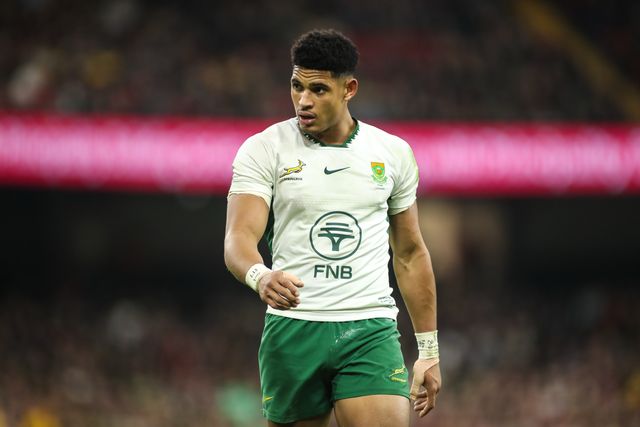 Sacha Feinberg-Mngomezulu of South Africa during the Quilter Nations Series 2025 match Wales vs South Africa at Principality Stadium, Cardiff, United Kingdom, 29th November 2025

(Photo by Andrew Lewis/News Images)

*** GER AUT SUI OUT ***