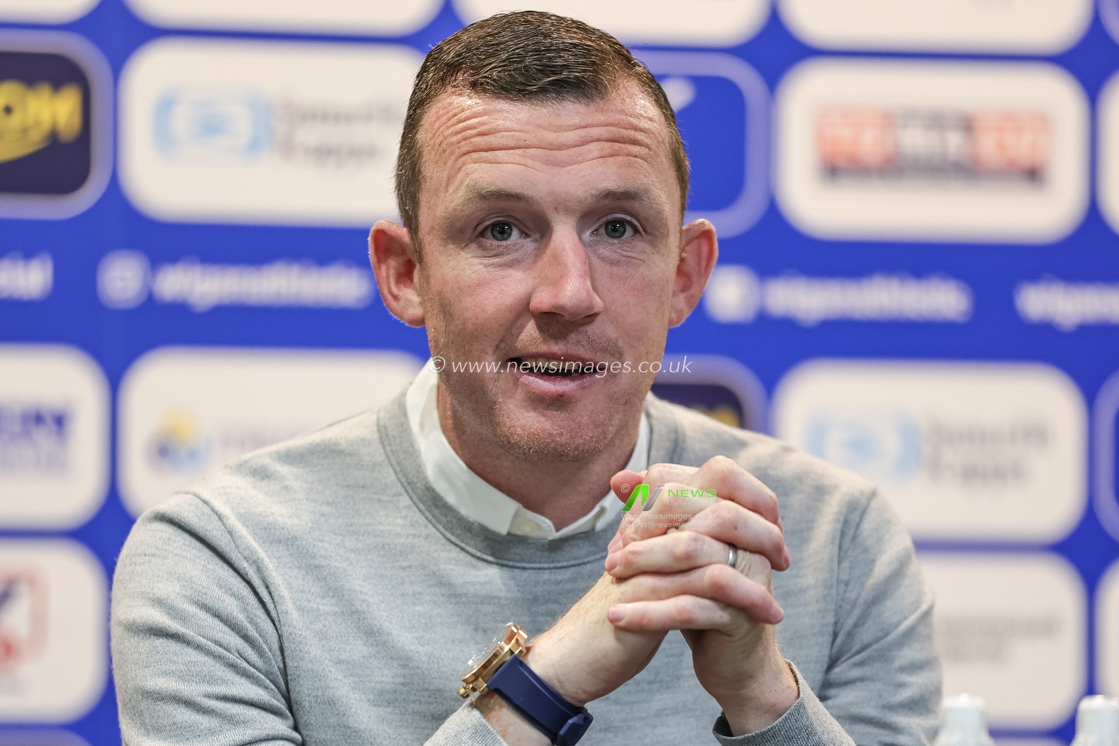 Neill Collins Head coach of Barnsley speaks in the post match press conference during the Sky Bet League 1 match Wigan Athletic vs Barnsley at DW Stadium, Wigan, United Kingdom, 26th August 2023

(Photo by Mark Cosgrove/News Images)