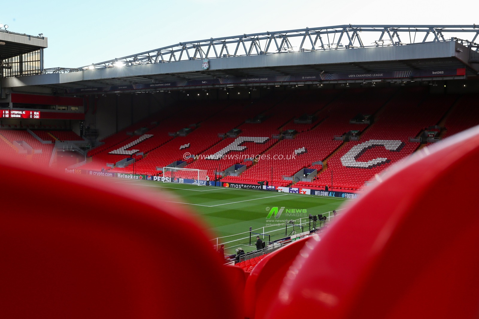 General view of Anfield ahead of the UEFA Champions League Match Day 8 of 8 match Liverpool vs Qarabag FK at Anfield, Liverpool, United Kingdom on 28 January 2026

(Photo by Jorge Horsted/News Images)