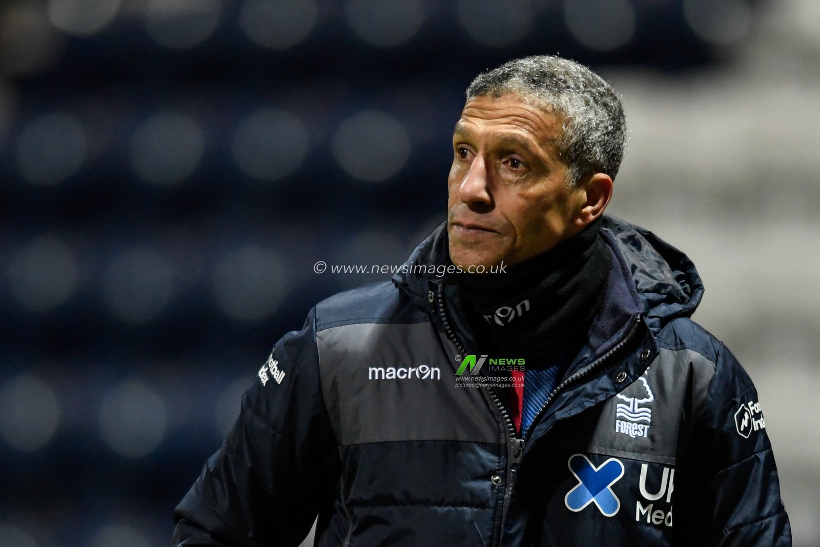 Chris Hughton manager of Nottingham Forest in action