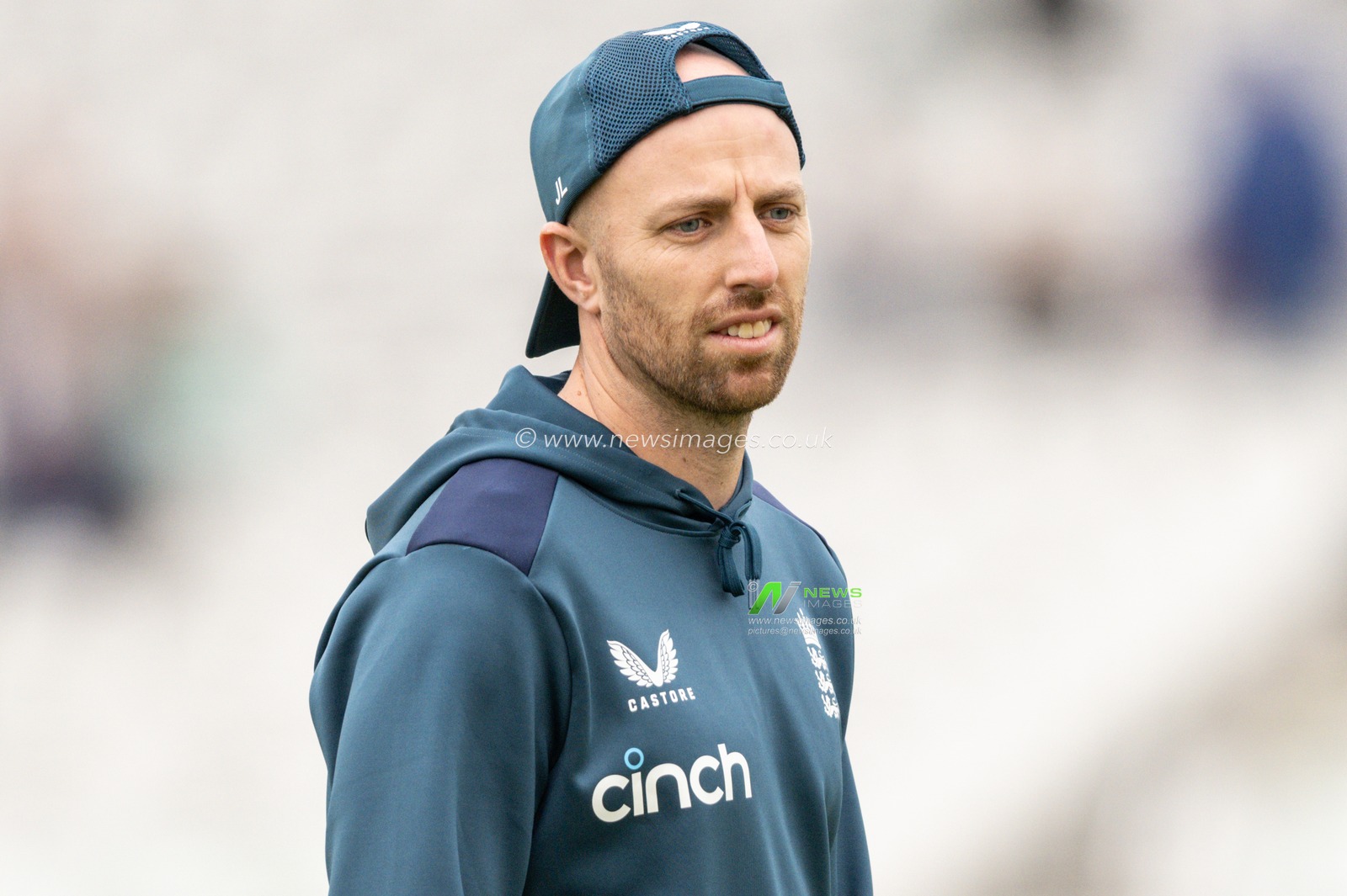 Jack Leach of England during prematch warm up during the LV= Insurance day one Test match England vs Ireland at Lords, London, United Kingdom, 1st June 2023

(Photo by Craig Thomas/News Images)