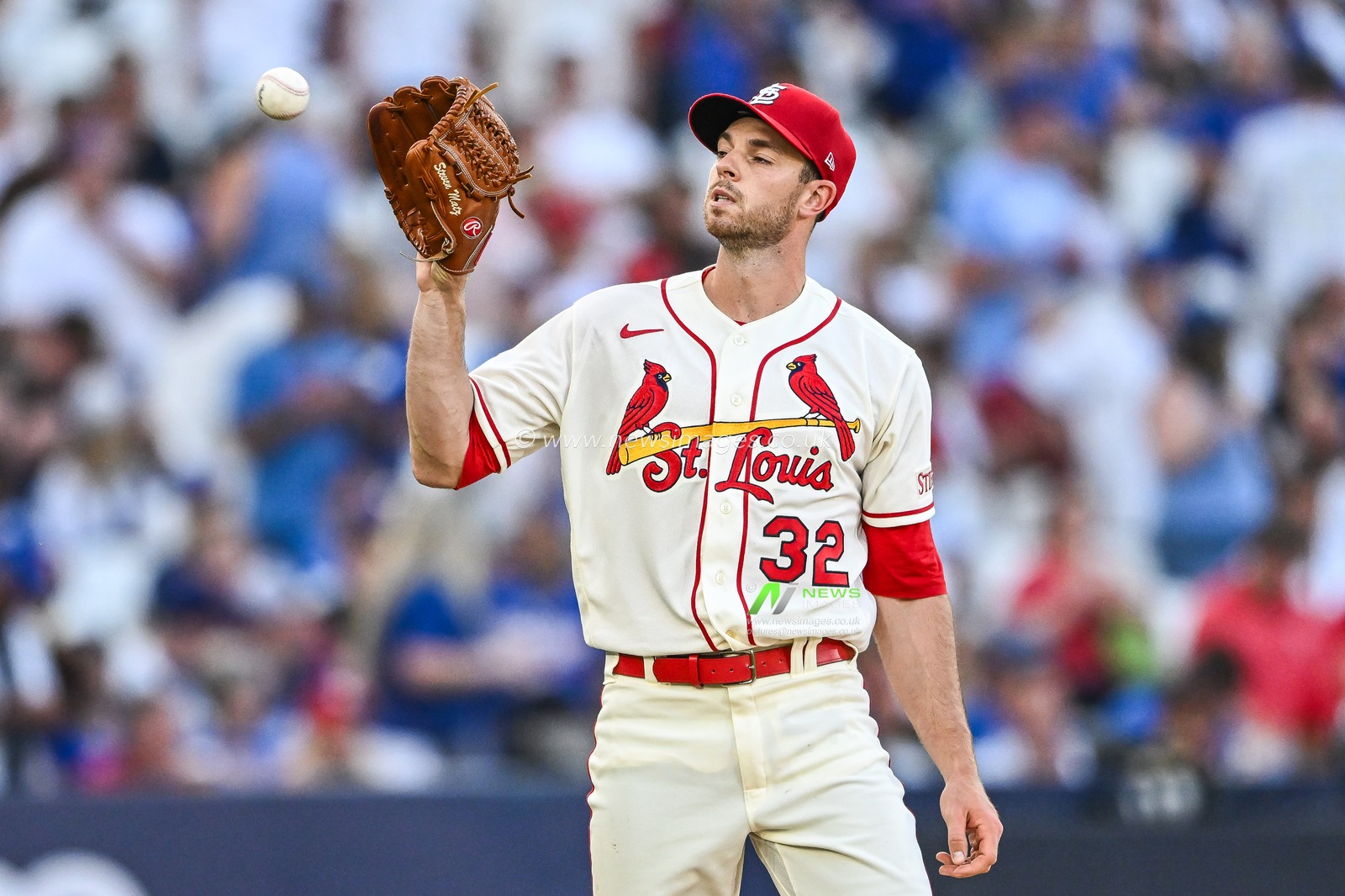 Steven Matz #32 of the St. Louis Cardinals during the 2023 MLB London Series match St. Louis Cardinals vs Chicago Cubs at London Stadium, London, United Kingdom, 24th June 2023

(Photo by Craig Thomas/News Images)