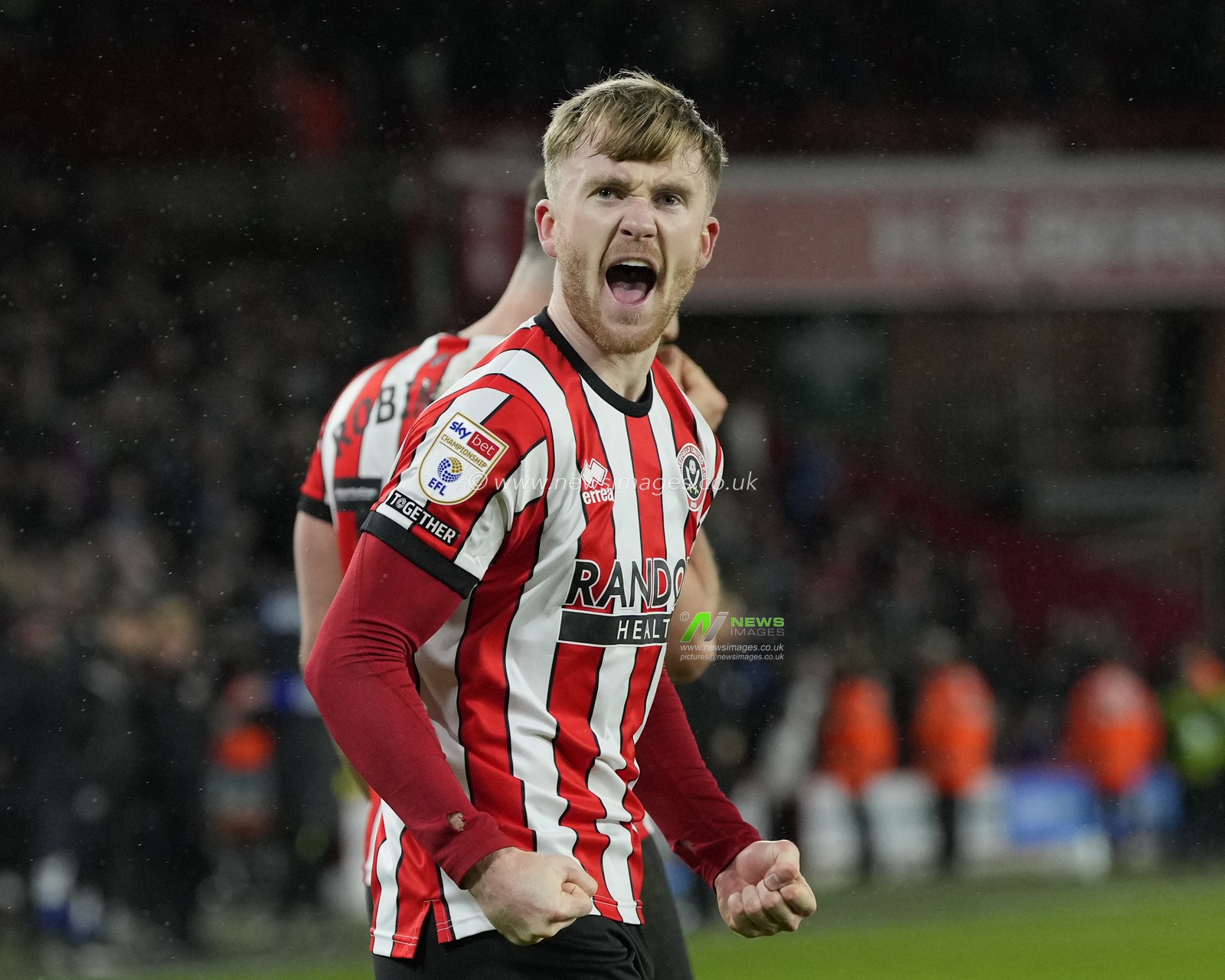 Ben Osborn #23 of Sheffield United celebrates his sides third goal during the Sky Bet Championship match Sheffield United vs Stoke City at Bramall Lane, Sheffield, United Kingdom, 14th January 2023

(Photo by Steve Flynn/News Images)