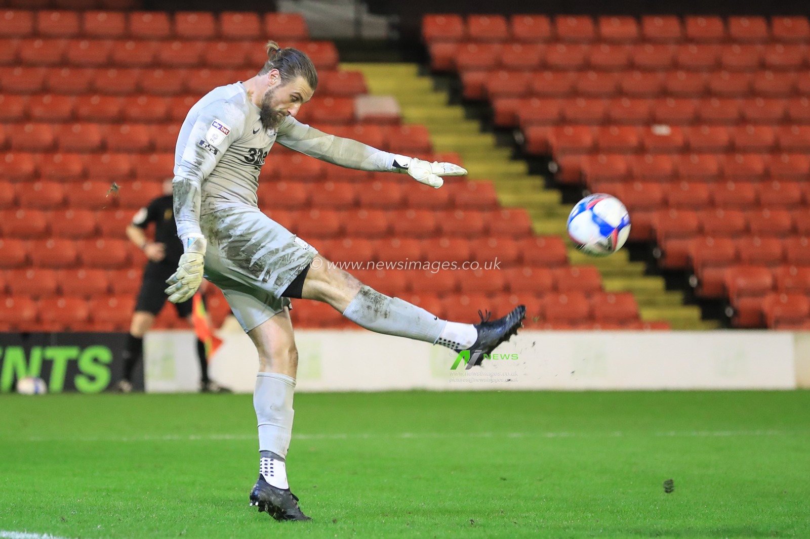 Declan Rudd #1 of Preston North End takes a goal kick