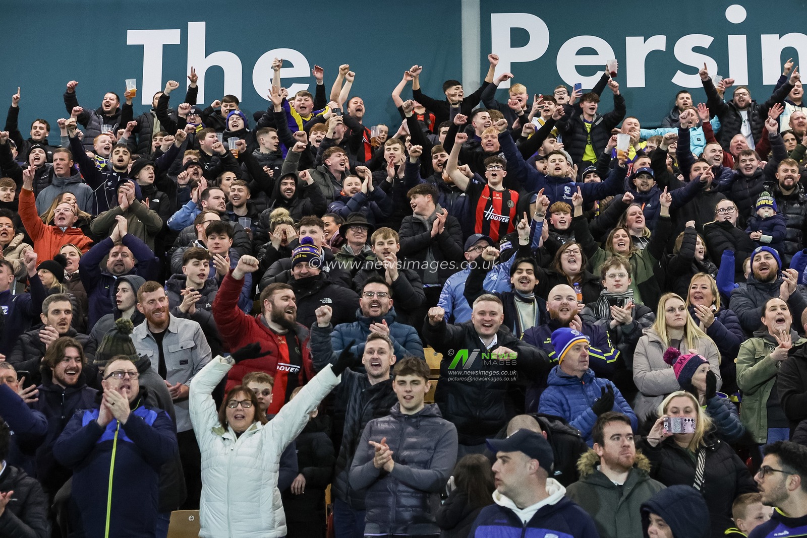 Warrington fans celebrate the win during the Betfred Super League Round 4 match York Knights vs Warrington Wolves at LNER Community Stadium, York, United Kingdom on 06 March 2026

(Photo by Mark Cosgrove/News Images)