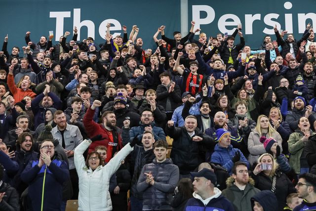 Warrington fans celebrate the win during the Betfred Super League Round 4 match York Knights vs Warrington Wolves at LNER Community Stadium, York, United Kingdom on 06 March 2026

(Photo by Mark Cosgrove/News Images)