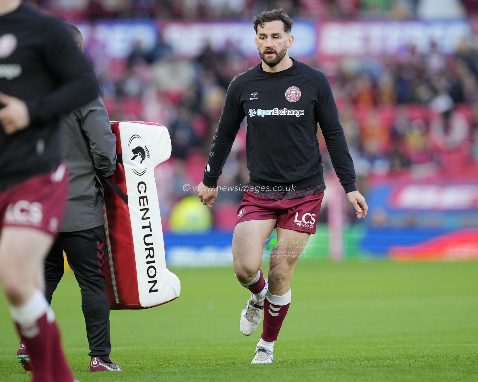 Toby King #3 of Wigan Warriors warms up before the Betfred Super League Grand Final match Wigan Warriors vs Catalans Dragons at Old Trafford, Manchester, United Kingdom, 14th October 2023

(Photo by Steve Flynn/News Images)