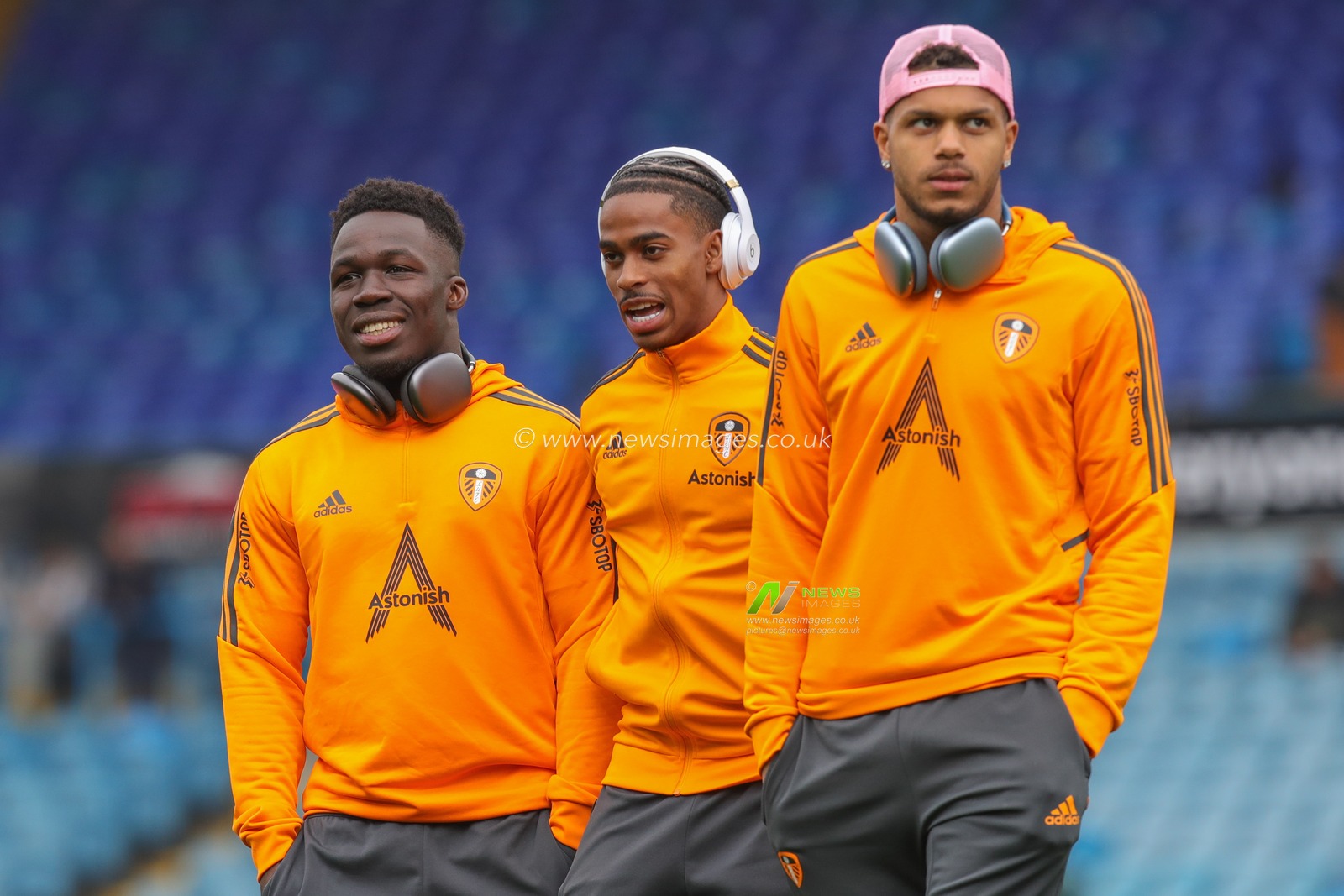 Wilfried Gnonto #29 of Leeds United and Crysencio Summerville #10 of Leeds United arrive ahead of the Premier League match Leeds United vs Crystal Palace at Elland Road, Leeds, United Kingdom, 9th April 2023

(Photo by James Heaton/News Images)