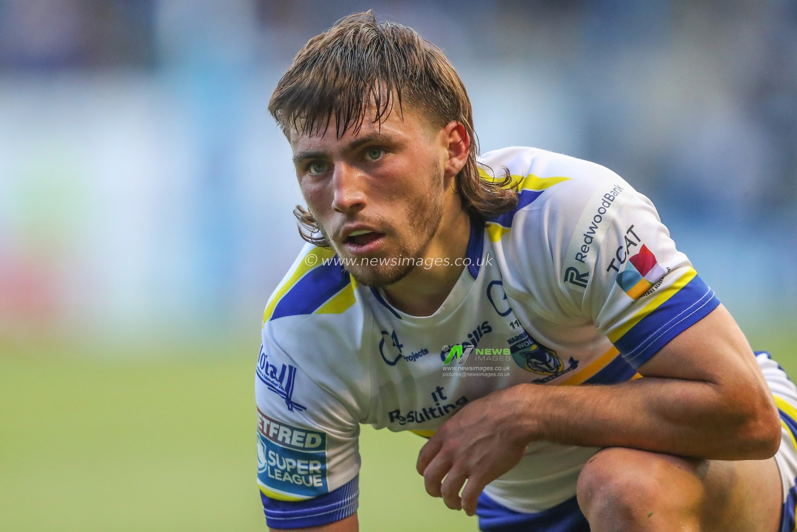 Adam Holroyd #26 of Warrington Wolves during the Betfred Super League Round 17 match Warrington Wolves vs Leeds Rhinos at Halliwell Jones Stadium, Warrington, United Kingdom, 29th June 2023

(Photo by Gareth Evans/News Images)