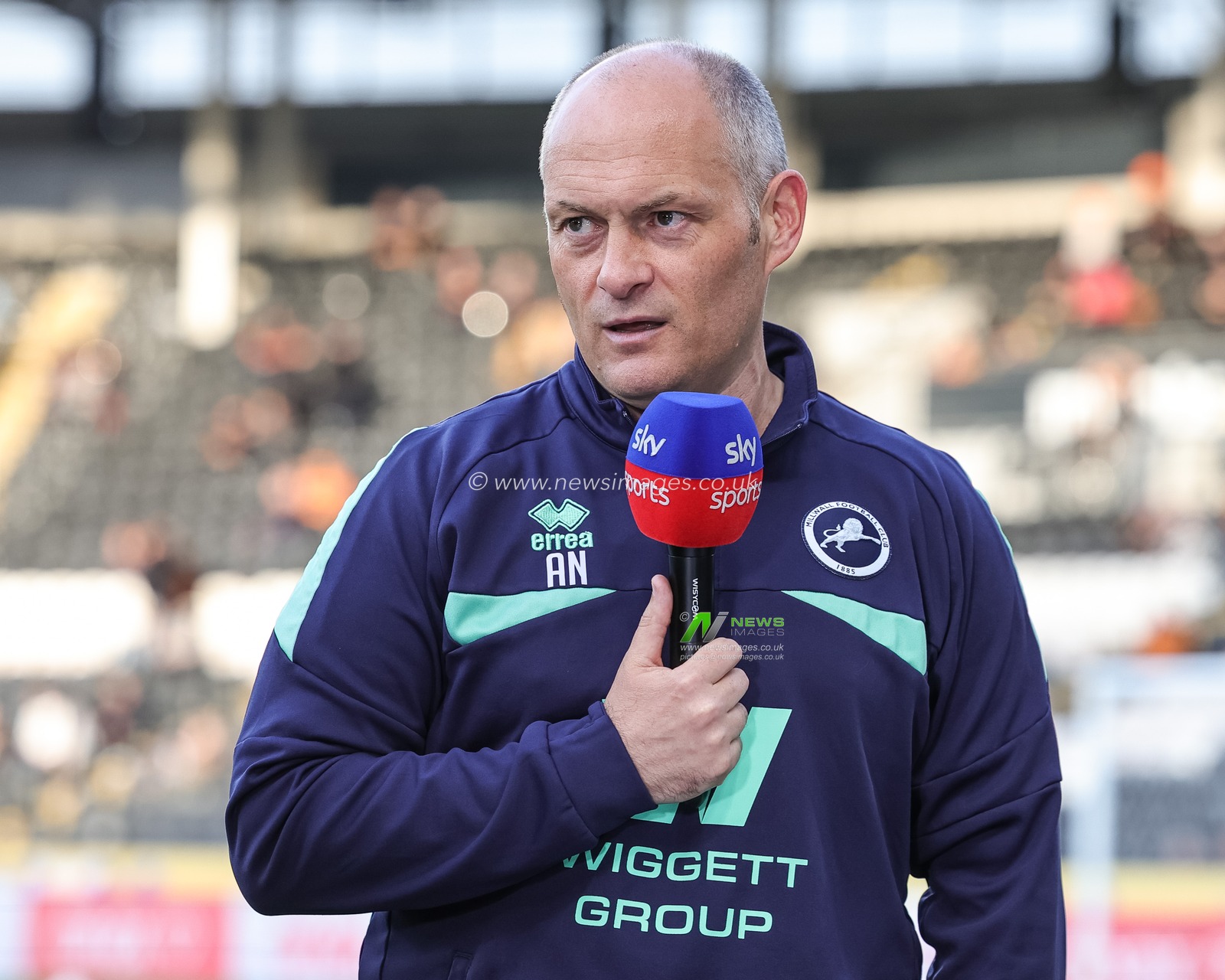 Alex Neil manager of Millwall in a Sky Sports football broadcast during the Sky Bet Championship Play-Offs Semi-Final first leg Hull City v Millwall at MKM Stadium, Hull, United Kingdom on 08 May 2026

(Photo by Mark Cosgrove/News Images)
