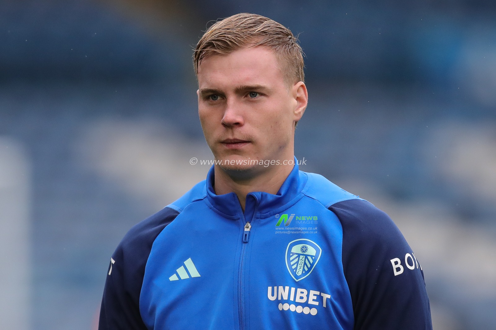 Kristoffer Klaesson #13 of Leeds United arrives at Elland Road Stadium ahead of the Sky Bet Championship match Leeds United vs Huddersfield Town at Elland Road, Leeds, United Kingdom, 28th October 2023

(Photo by James Heaton/News Images)