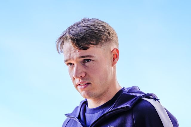 Liam Thompson of Derby County arrives at the stadium prior to kick off during the Sky Bet Championship match Derby County vs Swansea City at Pride Park Stadium, Derby, United Kingdom on 14 February 2026

(Photo by Maynard Manyowa/News Images)