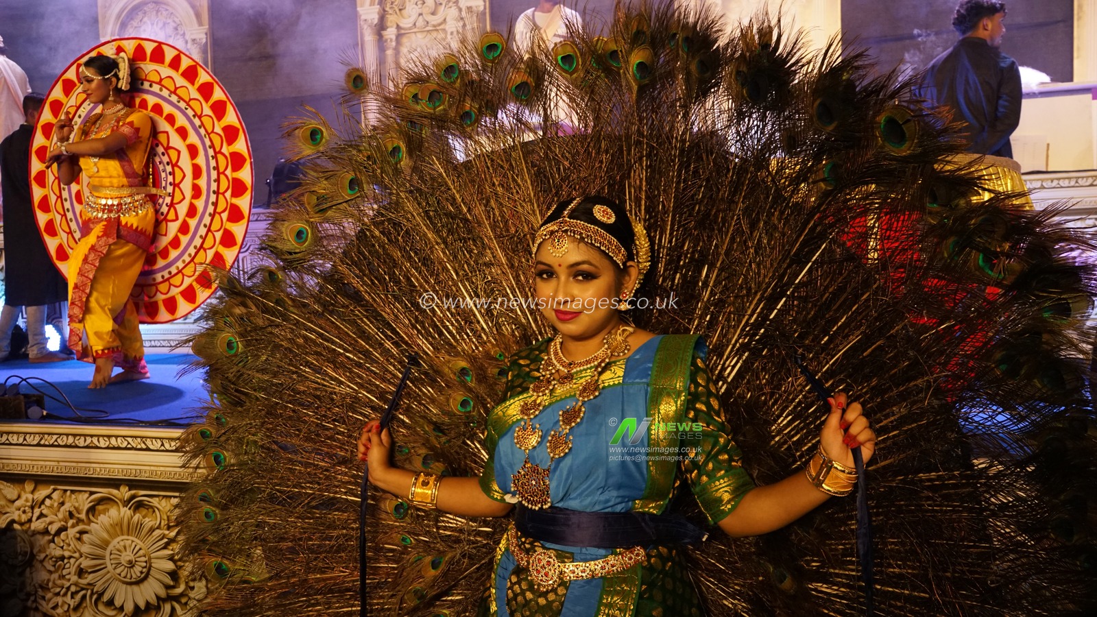The artist performed dance at the seaside on the occasion of sacred Gangasagar Mela festival at Sagar Island, around 150 kms south of Kolkata on January 12, 2025.Pictures by Debajyoti Chakraborty.(Photo: Debajyoti Chakraborty/News Images)