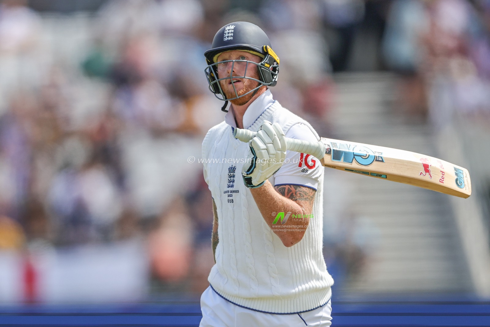 A dejected Ben Stokes of England leaves the field after being caught behind the stumps by Alex Carey of Australia during the LV= Insurance Ashes Third Test Series Day 4 England vs Australia at Headingley Stadium, Leeds, United Kingdom, 9th July 2023

(Photo by Mark Cosgrove/News Images)