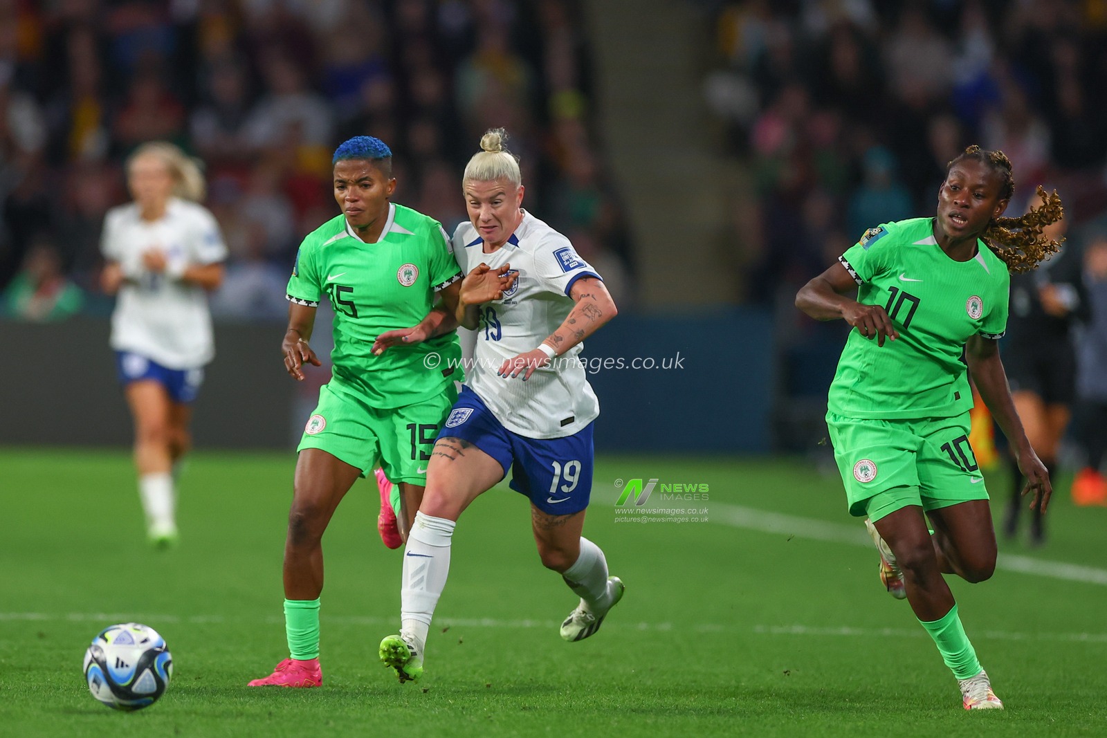 Bethany England #19 of England in action during the FIFA Women's World Cup 2023 match England Women vs Nigeria Women at Suncorp Stadium, Brisbane, Australia, 7th August 2023

(Photo by Patrick Hoelscher/News Images)