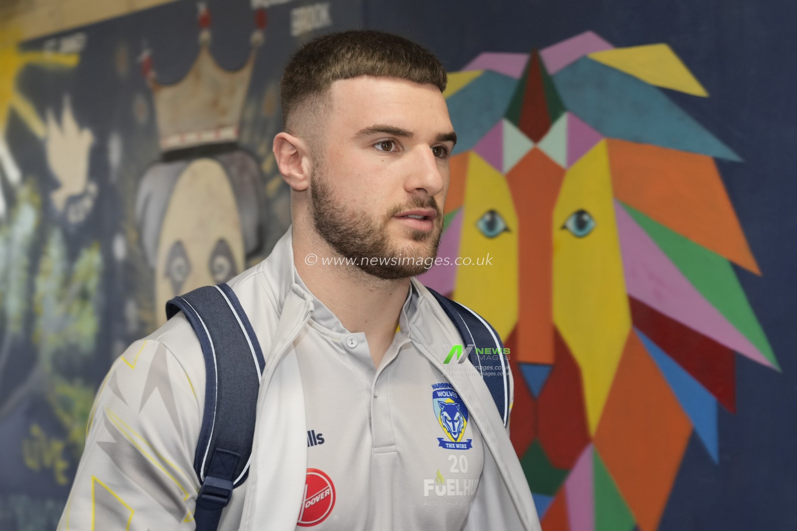 Connor Wrench of Warrington Wolves arrives at the stadium before the Betfred Super League Round 8 match Warrington Wolves vs Leigh Leopards at Halliwell Jones Stadium, Warrington, United Kingdom, 20th April 2024

(Photo by Steve Flynn/News Images)