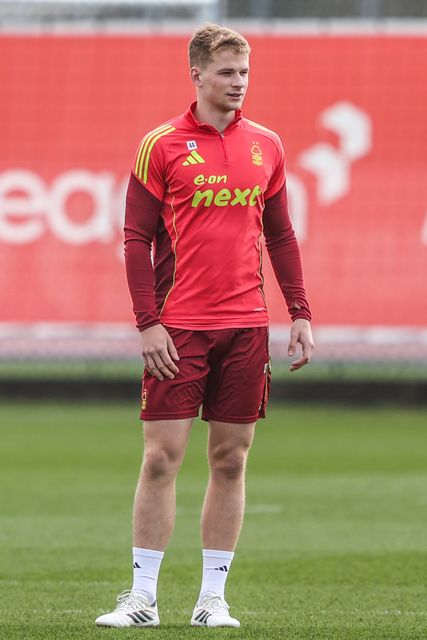 Zach Abbott of Nottingham Forest during the Nottingham Forest open training session ahead of their UEFA Europa League last 16 match against FC Midtjylland at The Nigel Doughty Academy, Nottingham, United Kingdom on 11 March 2026

(Photo by Alfie Cosgrove/News Images)