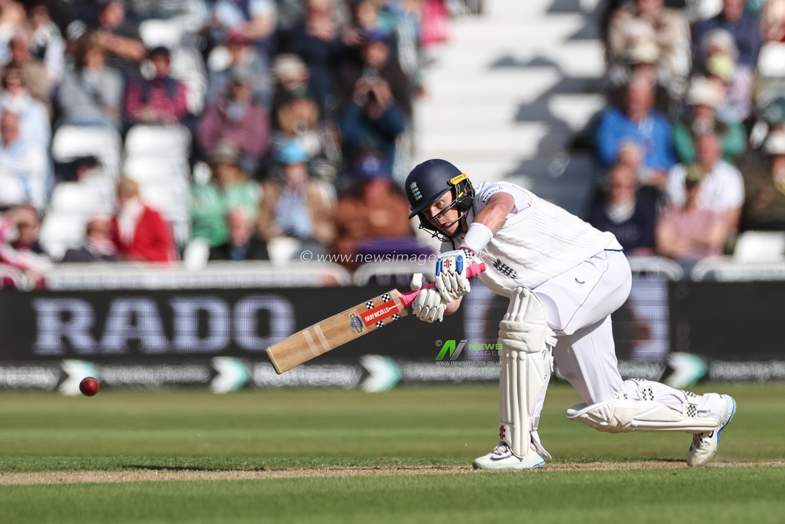 Ollie Pope of England 
in action during the Rothesay Test Match Day 1 England vs Zimbabwe at Trent Bridge, Nottingham, United Kingdom, 22nd May 2025

(Photo by Mark Cosgrove/News Images)