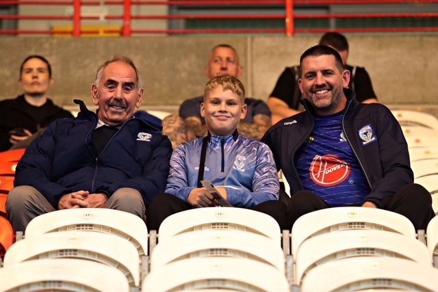 Warrington fans before the Betfred Super League round 27 match Hull KR vs Warrington Wolves at Sewell Group Craven Park, Kingston upon Hull, United Kingdom, 18th September 2025(Photo by Sam Eaden/News Images)
