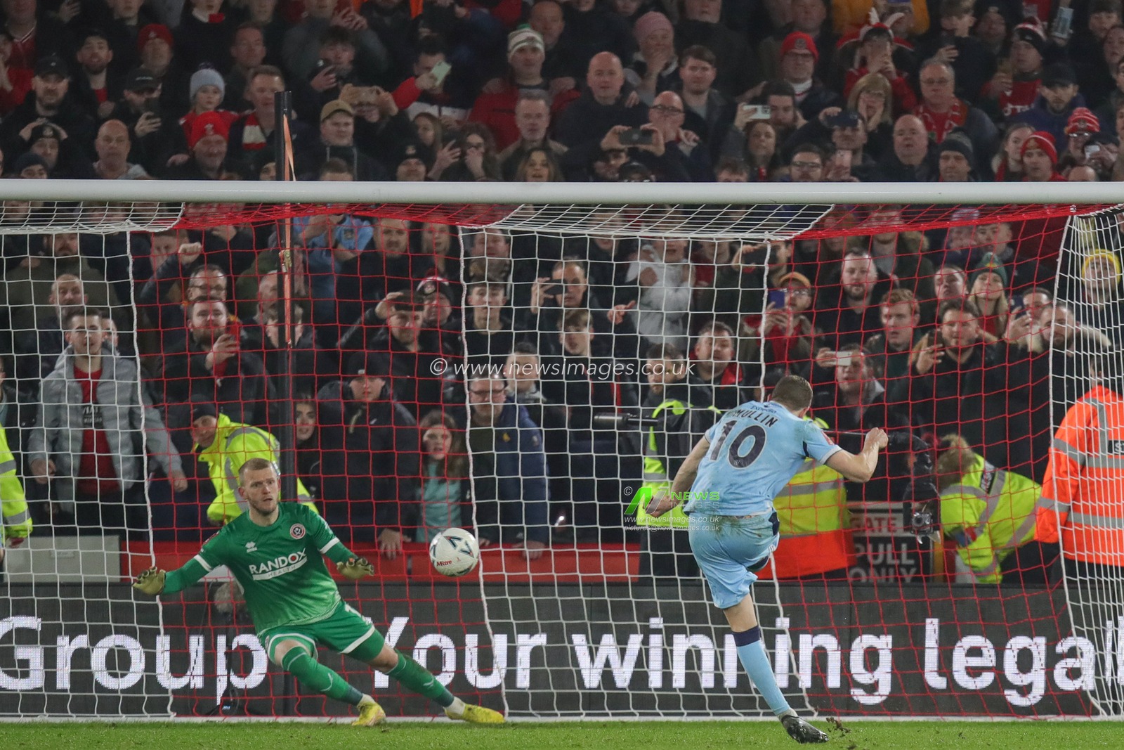 Adam Davies #1 of Sheffield United saves a penalty from Paul Mullin #10 of Wrexham during the Emirates FA Cup Fourth Round Replay match Sheffield United vs Wrexham at Bramall Lane, Sheffield, United Kingdom, 7th February 2023

(Photo by James Heaton/News Images)