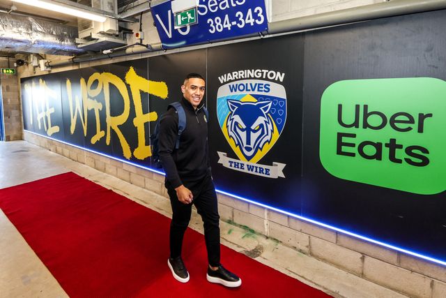 Albert Hopoate of Warrington Wolves arrives during the Betfred Super League Round 3 match Warrington Wolves vs Wakefield Trinity at The Halliwell Jones Stadium, Warrington, United Kingdom on 28 February 2026

(Photo by Alfie Cosgrove/News Images)