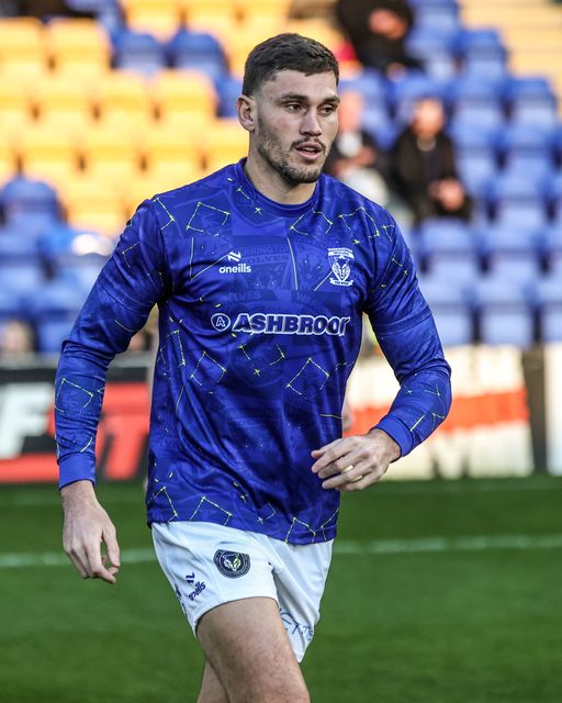 Sam Stone of Warrington Wolves in the pre-game warm up during the Betfred Super League Round 3 match Warrington Wolves vs Wakefield Trinity at The Halliwell Jones Stadium, Warrington, United Kingdom on 28 February 2026

(Photo by Alfie Cosgrove/News Images)