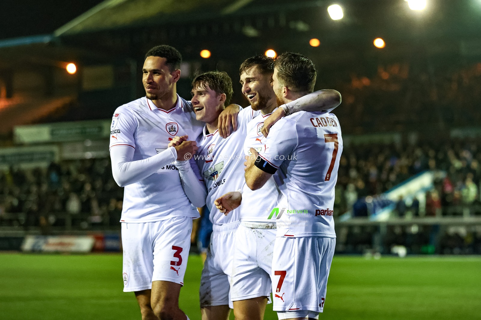 John Mcatee of Barnsley celebrates his goal to make it 1-2 during the Sky Bet League 1 match Carlisle United vs Barnsley at Brunton Park, Carlisle, United Kingdom, 12th March 2024

(Photo by Mark Cosgrove/News Images)