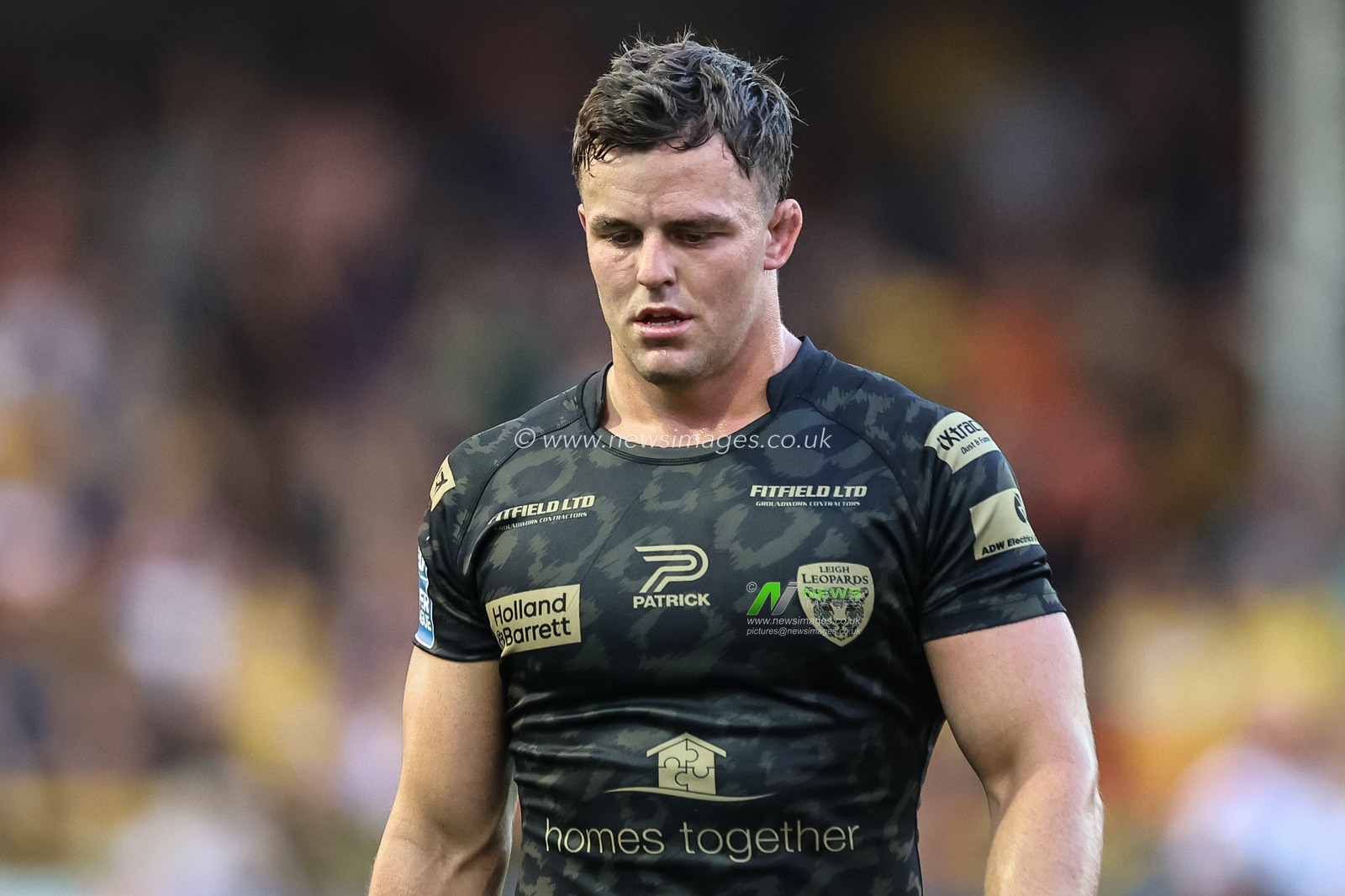 Kai Oâ€™Donnell of Leigh Leopards during the Betfred Super League Round 20 match Castleford Tigers vs Leigh Leopards at The Mend-A-Hose Jungle, Castleford, United Kingdom, 1st August 2024

(Photo by Mark Cosgrove/News Images)