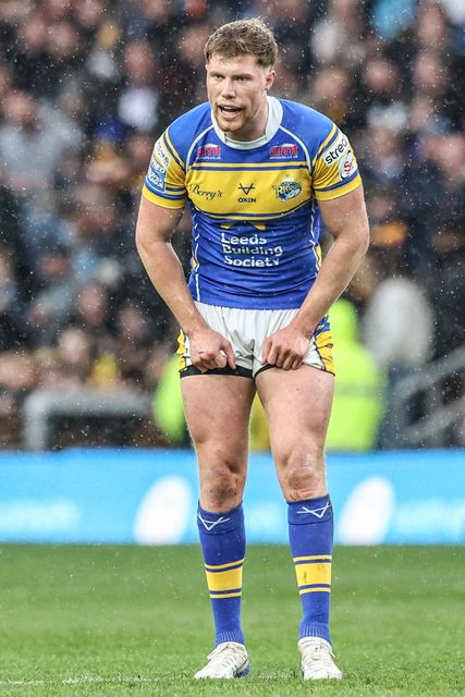 Morgan Gannon of Leeds Rhinos during the Betfred Super League Round 8 match Leeds Rhinos vs Huddersfield Giants at Headingley Stadium, Leeds, United Kingdom, 18th April 2025

(Photo by Alfie Cosgrove/News Images)