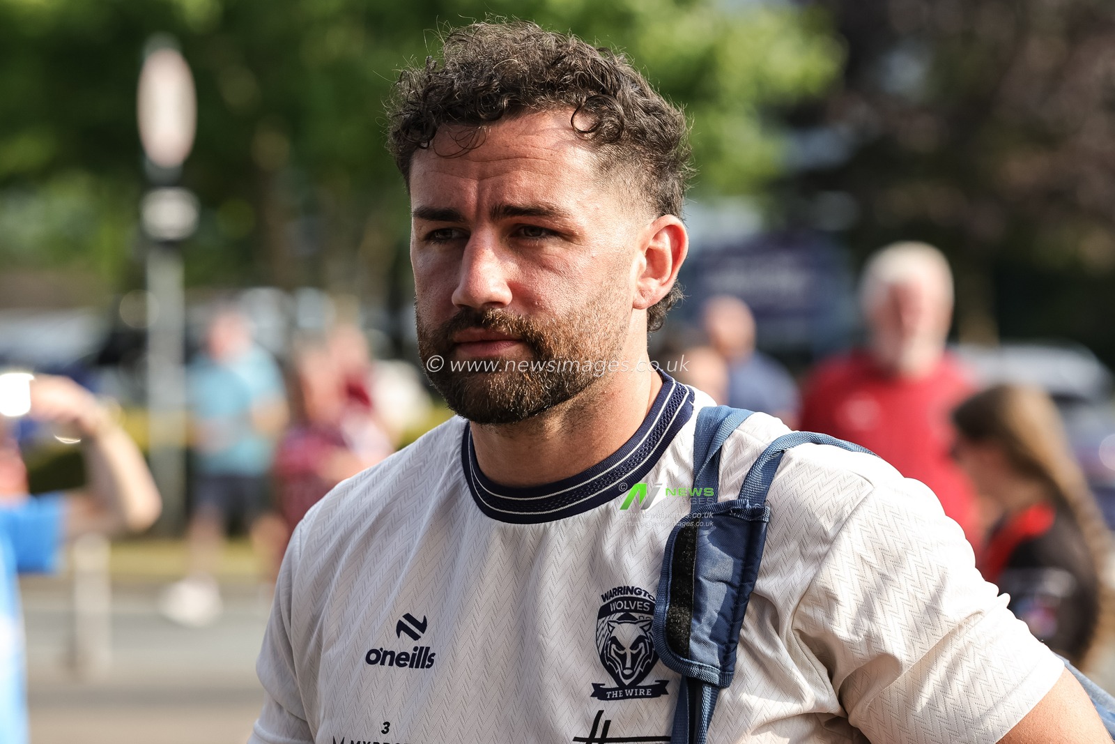 Toby King of Warrington Wolves arrives during the Betfred Super League round 18 match Wigan Warriors vs Warrington Wolves at The Brick Community Stadium, Wigan, United Kingdom on 10 July 2026

(Photo by Mark Cosgrove/News Images)