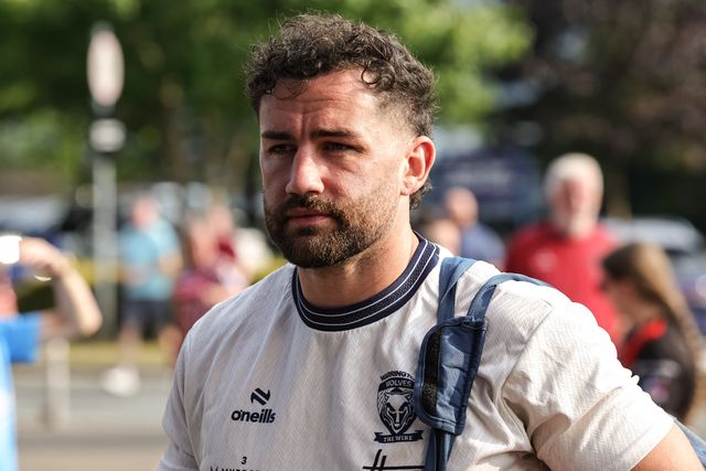 Toby King of Warrington Wolves arrives during the Betfred Super League round 18 match Wigan Warriors vs Warrington Wolves at The Brick Community Stadium, Wigan, United Kingdom on 10 July 2026

(Photo by Mark Cosgrove/News Images)