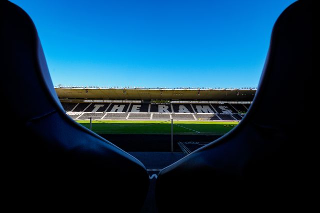 A general view of the pitch and stands during the Sky Bet Championship match Derby County vs Swansea City at Pride Park Stadium, Derby, United Kingdom on 14 February 2026

(Photo by Maynard Manyowa/News Images)