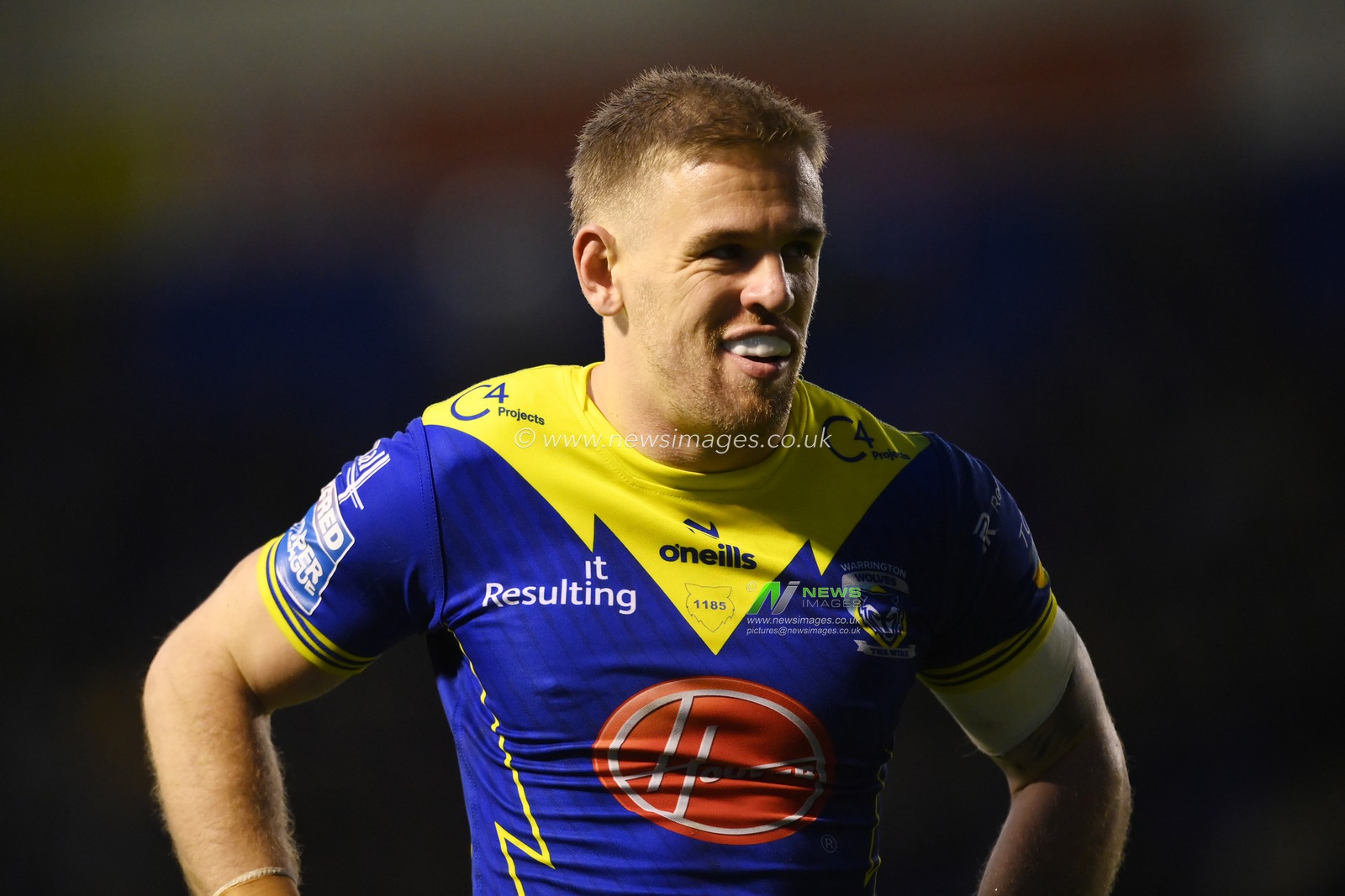 Matt Dufty of Warrington Wolves looks on during the Betfred Super League play-off Eliminator 2 Warrington Wolves v St Helens at Halliwell Jones Stadium, Warrington, United Kingdom, 28th September 2024

(Photo by Ben Roberts/News Images)
