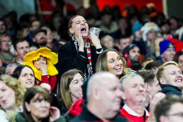 New Zealand fans celebrate during the Quilter Nations Series 2025 match Wales vs New Zealand at Principality Stadium, Cardiff, United Kingdom, 22nd November 2025

(Photo by Andrew Lewis/News Images)

*** GER AUT SUI OUT ***