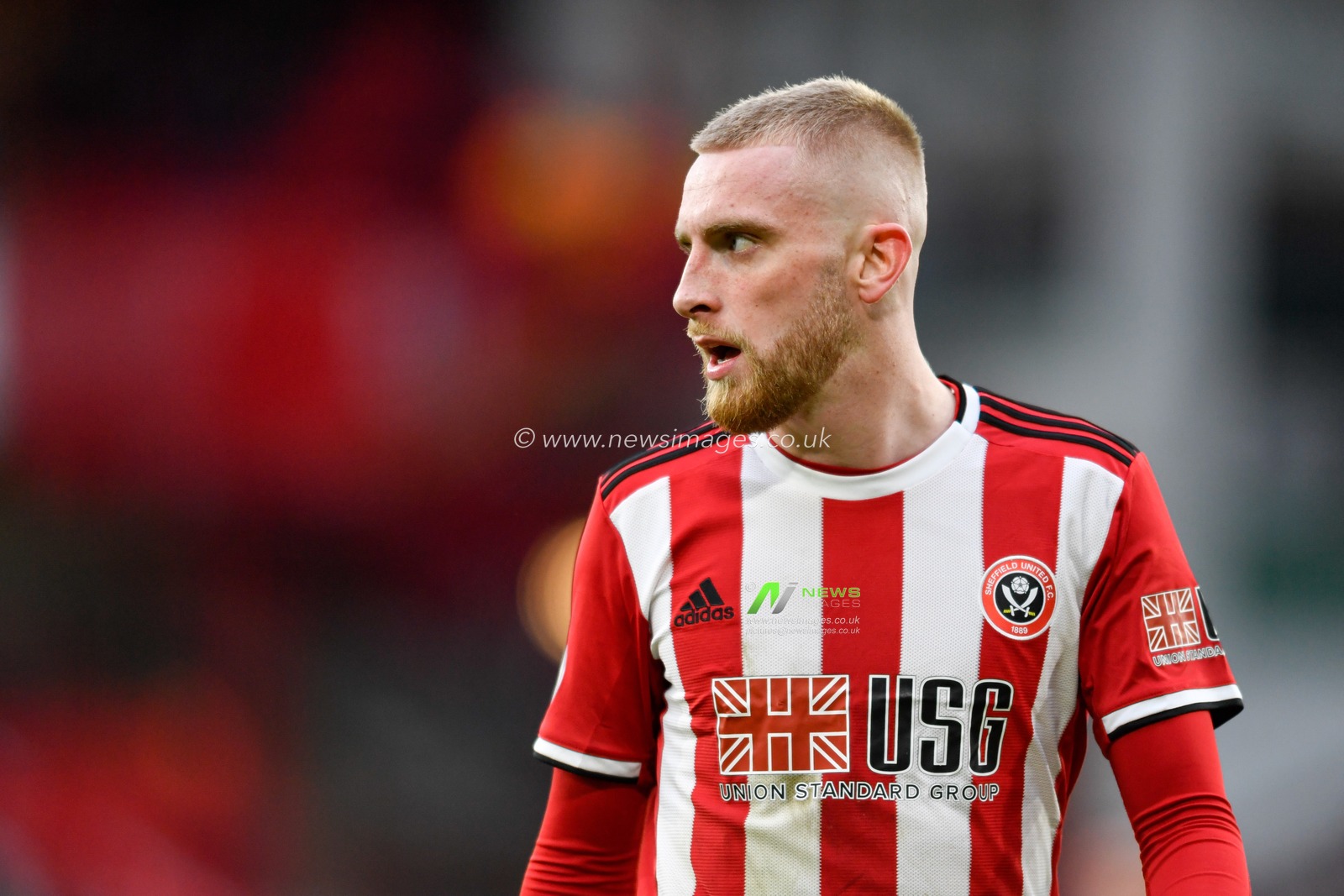 22nd February 2020, Bramall Lane, Sheffield, England; Premier League, Sheffield United v Brighton and Hove Albion : Oli McBurnie (9) of Sheffield United in action