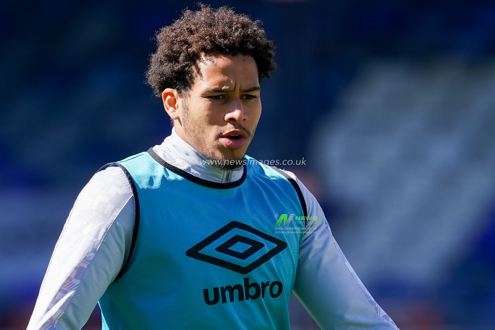 Sam Nombe #27 of Luton Town warming up