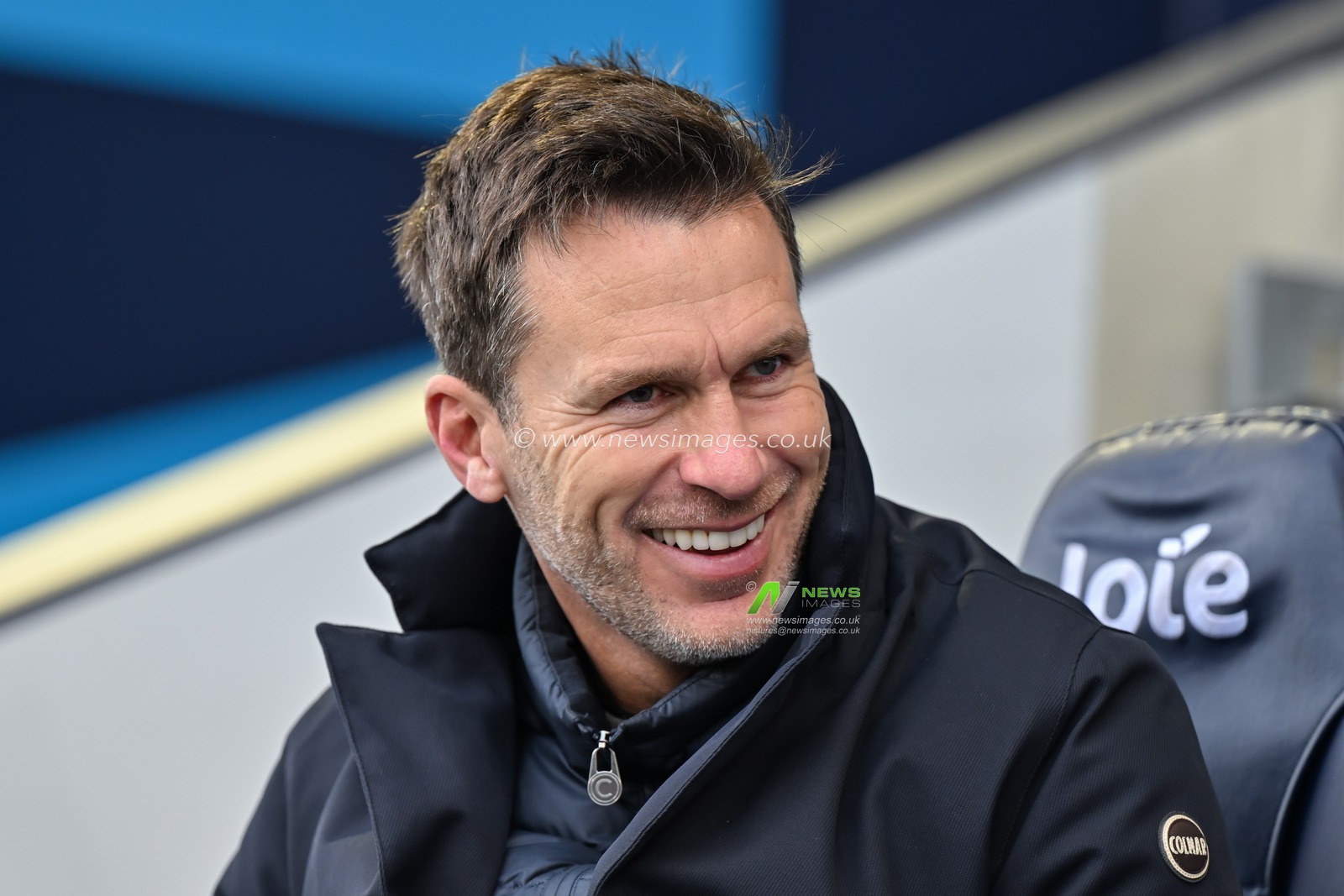 Gareth Taylor manager of Manchester City Women all smiles ahead of the Barclays Women's Super League match Manchester City Women vs Aston Villa Women at Joie Stadium, Manchester, United Kingdom, 20th October 2024

(Photo by Cody Froggatt/News Images)