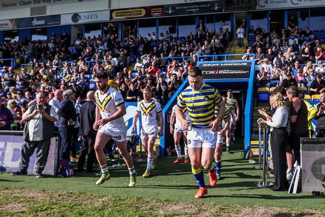 George Williams of Warrington Wolves comes out for the game during the Betfred Super League round 5 match Warrington Wolves vs Castleford Tigers at The Halliwell Jones Stadium, Warrington, United Kingdom on 21 March 2026

(Photo by Alfie Cosgrove/News Images)