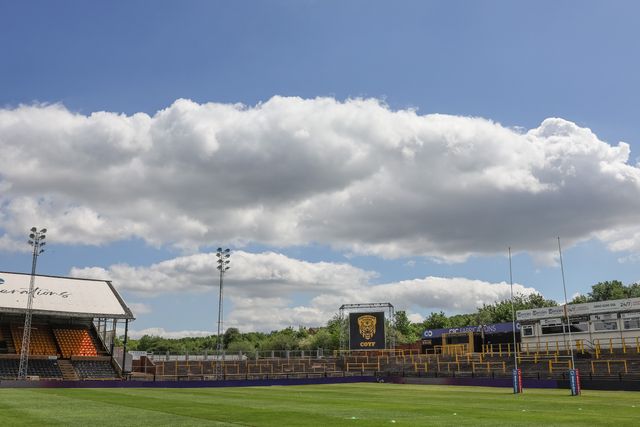 A general view of The OneBore Stadium during the Betfred Super League round 12 match Castleford Tigers vs St Helens at OneBore Stadium, Castleford, Untied Kingdom on 23 May 2026

(Photo by Mark Cosgrove/News Images)