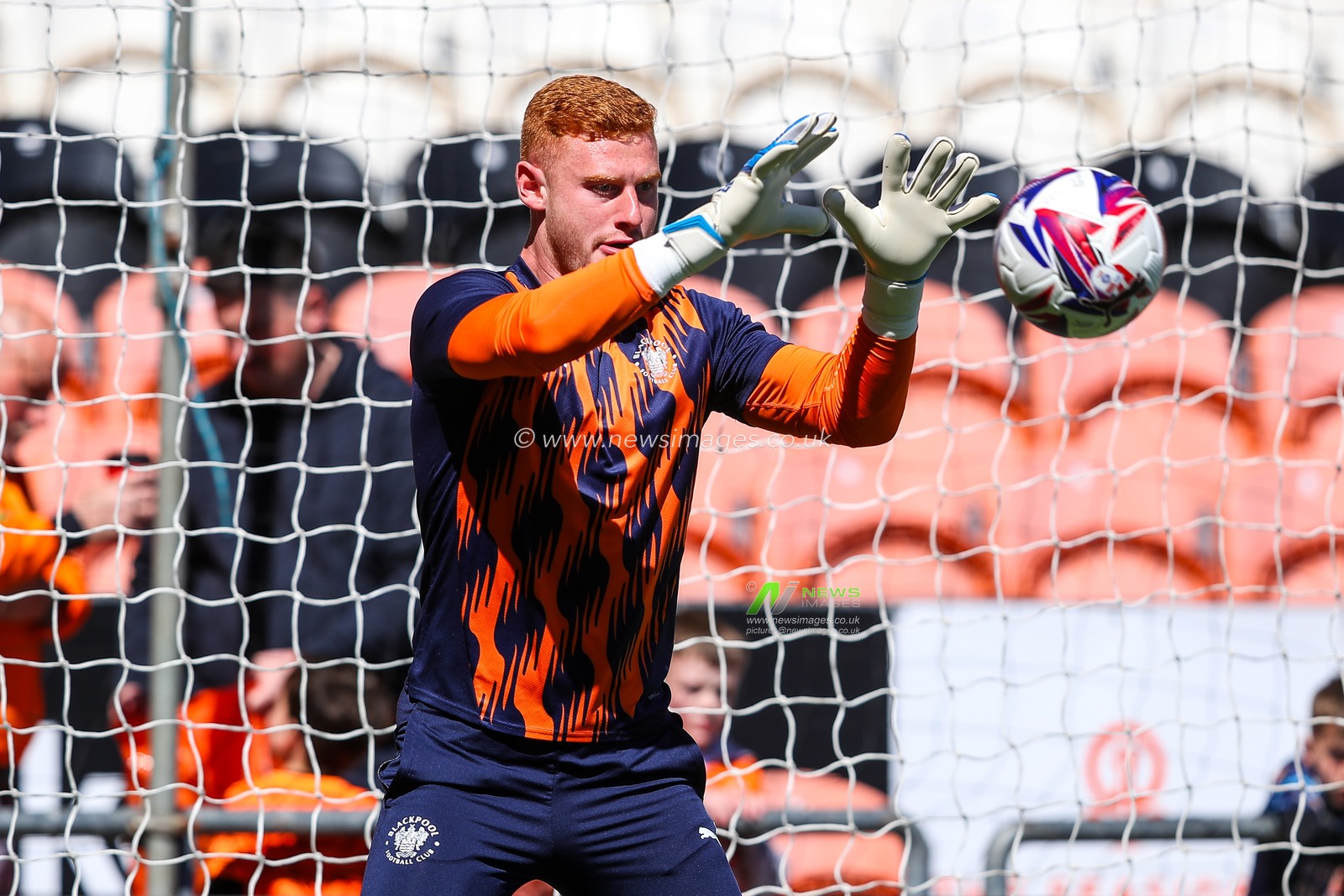 Mackenzie Chapman of Blackpool during the pre-game warm up ahead of the Sky Bet League 1 match Blackpool vs Bristol Rovers at Bloomfield Road, Blackpool, United Kingdom, 3rd May 2025

(Photo by Gareth Evans/News Images)