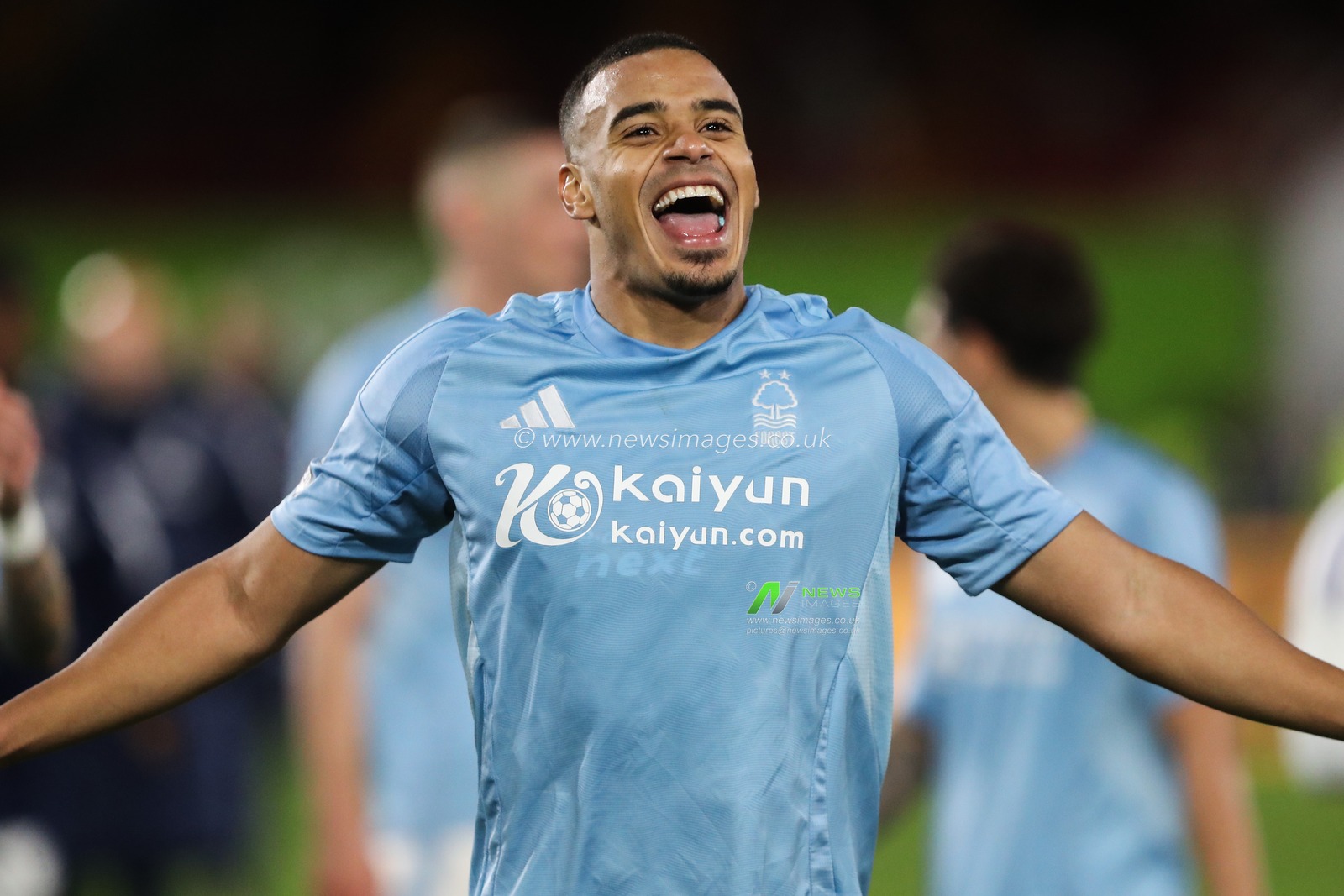 Murillo of Nottingham Forest celebrates his teams win after the Premier League match Brentford vs Nottingham Forest at The Gtech Community Stadium, London, United Kingdom, 21st December 2024

(Photo by Gareth Evans/News Images)