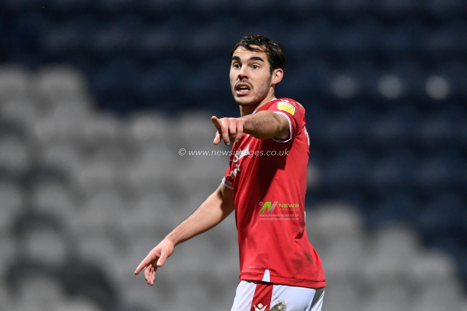 Yuri Ribeiro #5 of Nottingham Forest gives instructions during the game