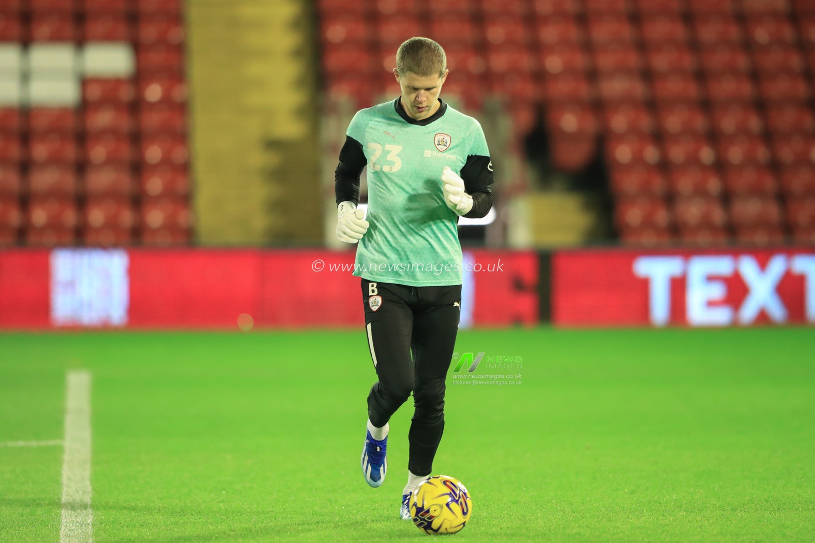 Ben Killip #23 of Barnsley in the pregame warmup session during the Sky Bet League 1 match Barnsley vs Wycombe Wanderers at Oakwell, Barnsley, United Kingdom, 28th November 2023

(Photo by Alfie Cosgrove/News Images)
