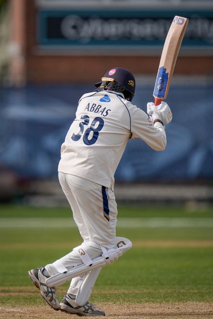 Mohammad Abbas flicks the ball off his pads for four during the County Championship Division Two Derbyshire v Gloucestershire at The Central Co-Op County Ground, Derby, United Kingdom on 26 April 2026

(Photo by Maynard Manyowa/News Images)