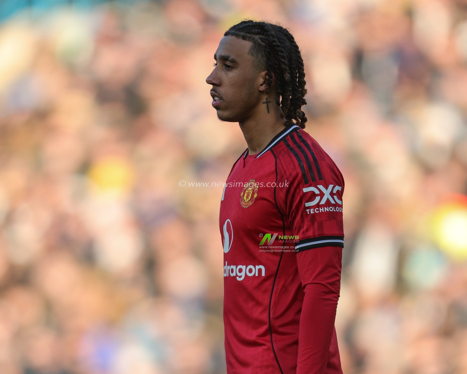 Leny Yoro of Manchester United during the Premier League match Leeds United vs Manchester United at Elland Road, Leeds, United Kingdom, 4th January 2026

(Photo by Richard Bierton/News Images)

*** GER AUT SUI OUT ***