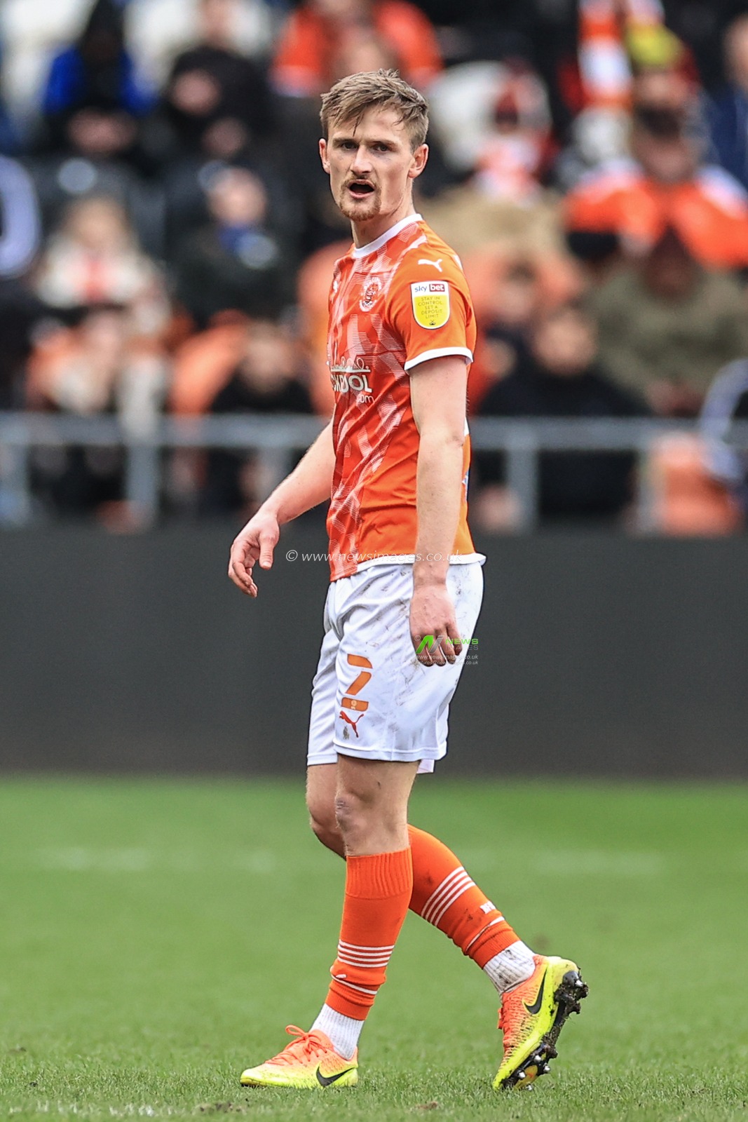 Callum Connolly #2 of Blackpool during the game